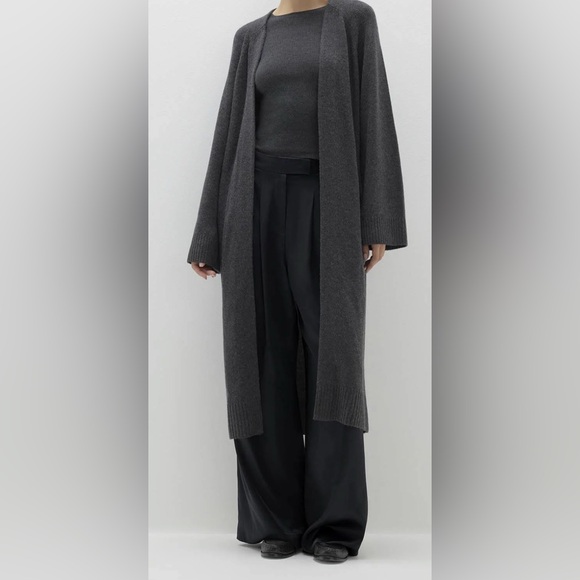 NakedCashmere Sweaters - NakedCashmere Charcoal Open-Front Cardigan